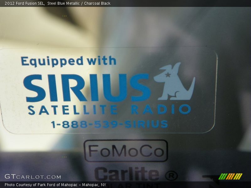 Steel Blue Metallic / Charcoal Black 2012 Ford Fusion SEL