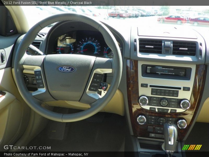 Steel Blue Metallic / Charcoal Black 2012 Ford Fusion SEL