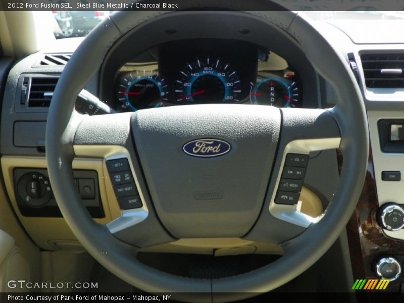 Steel Blue Metallic / Charcoal Black 2012 Ford Fusion SEL