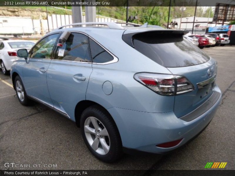 Cerulean Blue Metallic / Light Gray 2012 Lexus RX 350 AWD