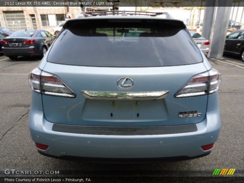 Cerulean Blue Metallic / Light Gray 2012 Lexus RX 350 AWD