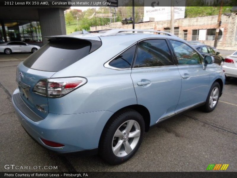 Cerulean Blue Metallic / Light Gray 2012 Lexus RX 350 AWD