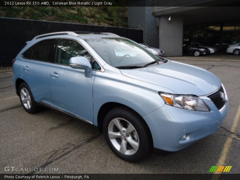 Cerulean Blue Metallic / Light Gray 2012 Lexus RX 350 AWD