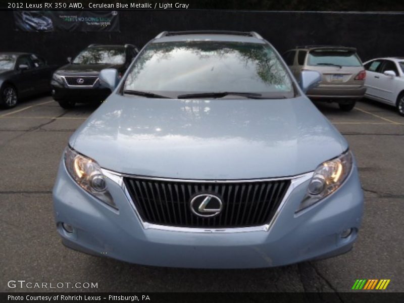 Cerulean Blue Metallic / Light Gray 2012 Lexus RX 350 AWD