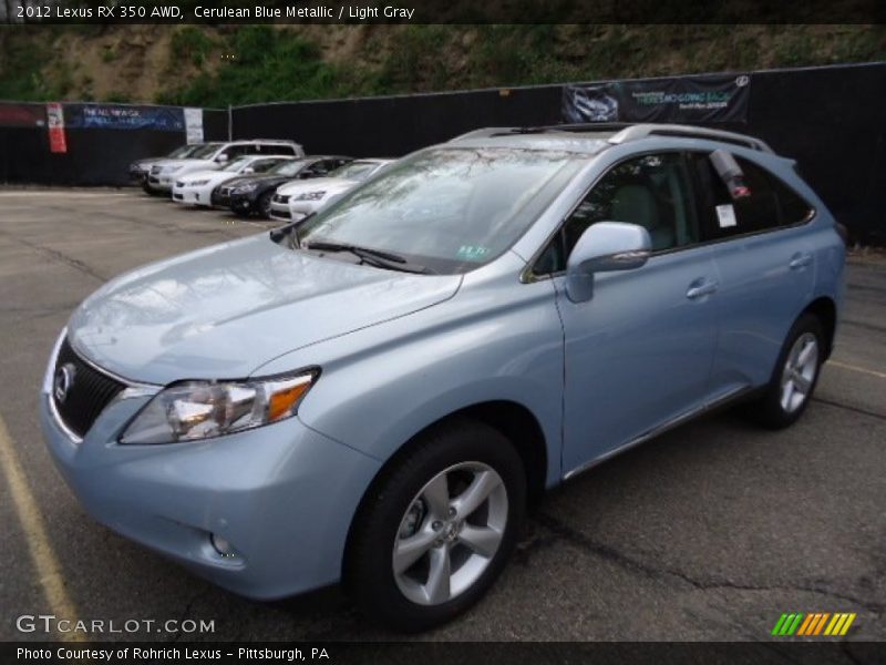 Cerulean Blue Metallic / Light Gray 2012 Lexus RX 350 AWD