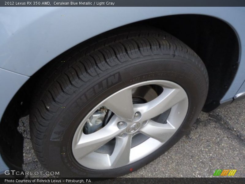 Cerulean Blue Metallic / Light Gray 2012 Lexus RX 350 AWD