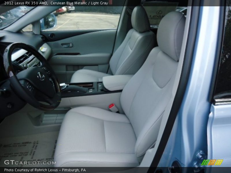 Cerulean Blue Metallic / Light Gray 2012 Lexus RX 350 AWD