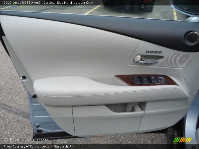 Cerulean Blue Metallic / Light Gray 2012 Lexus RX 350 AWD