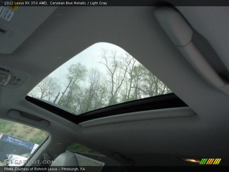 Cerulean Blue Metallic / Light Gray 2012 Lexus RX 350 AWD