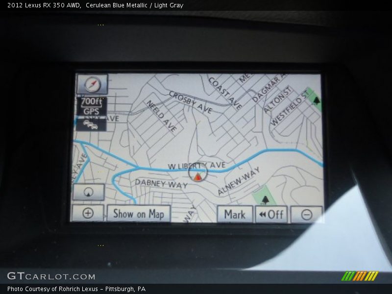 Cerulean Blue Metallic / Light Gray 2012 Lexus RX 350 AWD