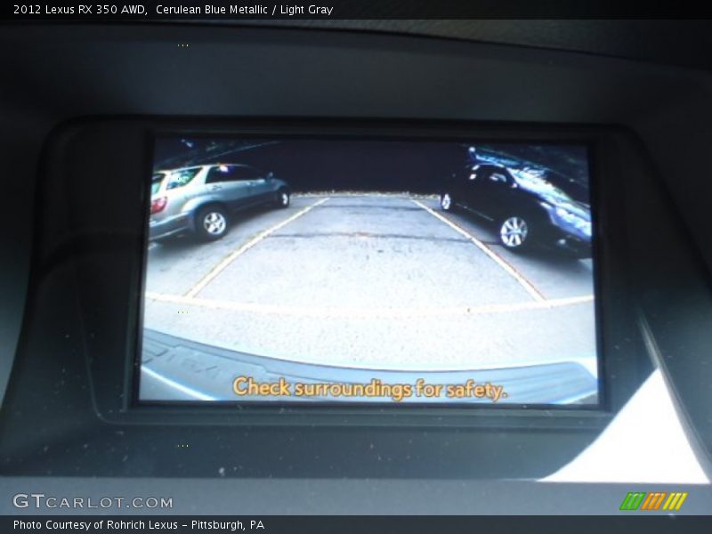 Cerulean Blue Metallic / Light Gray 2012 Lexus RX 350 AWD