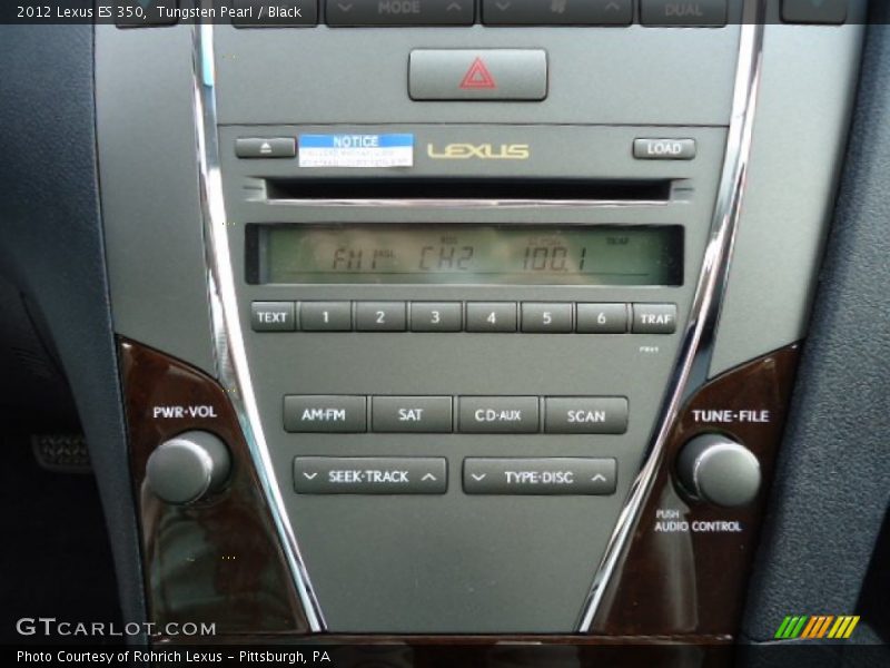 Tungsten Pearl / Black 2012 Lexus ES 350