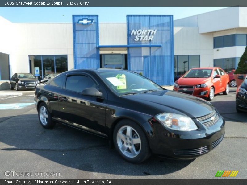 Black / Gray 2009 Chevrolet Cobalt LS Coupe