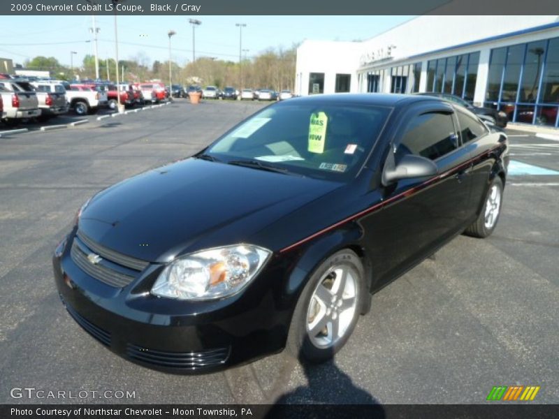 Black / Gray 2009 Chevrolet Cobalt LS Coupe