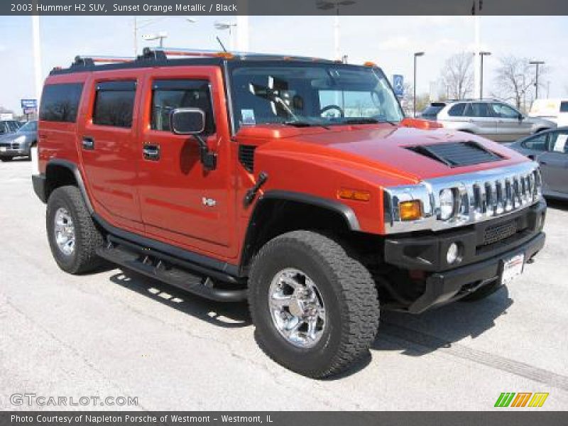 Sunset Orange Metallic / Black 2003 Hummer H2 SUV