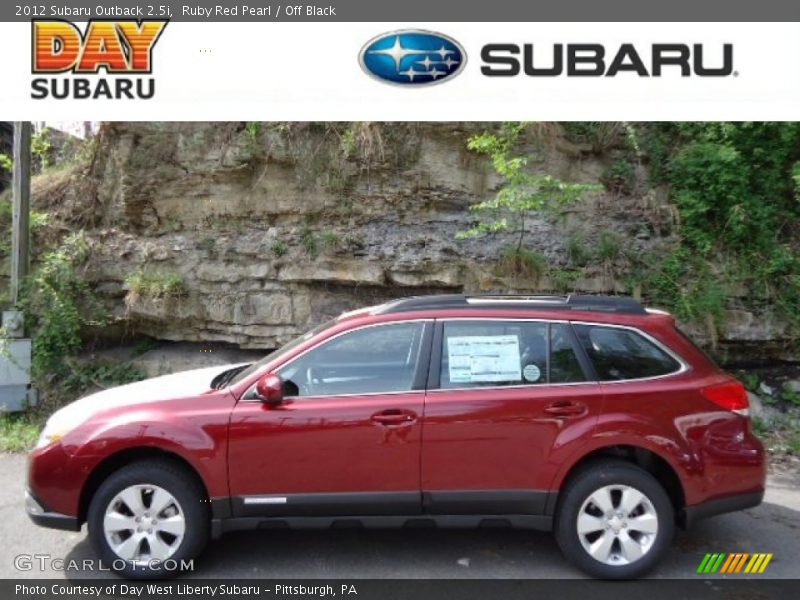 Ruby Red Pearl / Off Black 2012 Subaru Outback 2.5i
