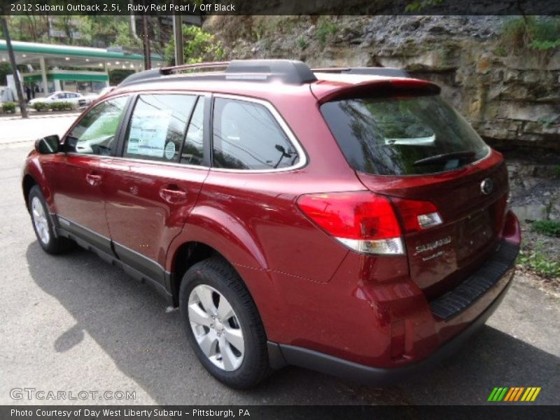 Ruby Red Pearl / Off Black 2012 Subaru Outback 2.5i