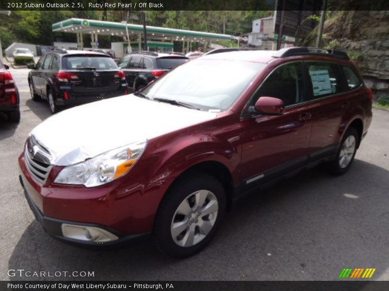 Ruby Red Pearl / Off Black 2012 Subaru Outback 2.5i
