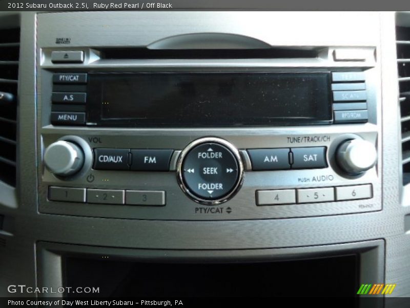 Ruby Red Pearl / Off Black 2012 Subaru Outback 2.5i