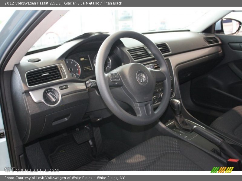 Glacier Blue Metallic / Titan Black 2012 Volkswagen Passat 2.5L S