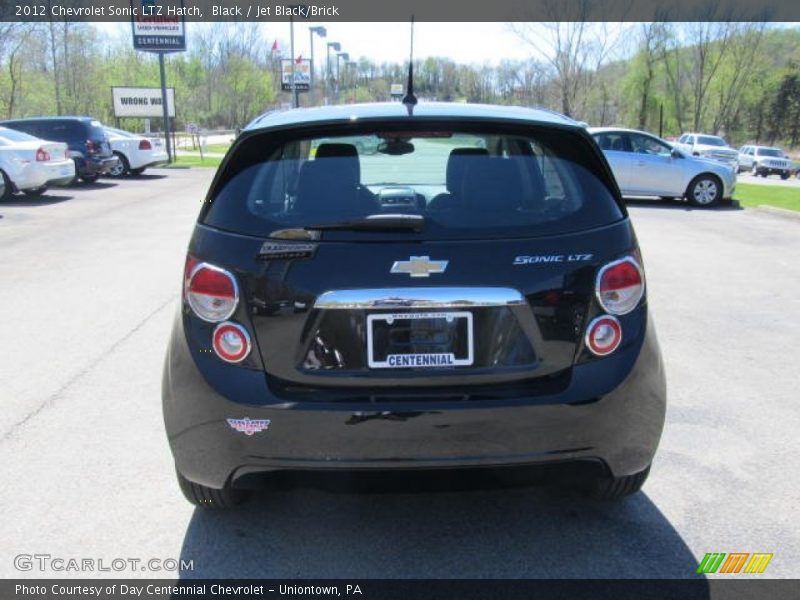 Black / Jet Black/Brick 2012 Chevrolet Sonic LTZ Hatch