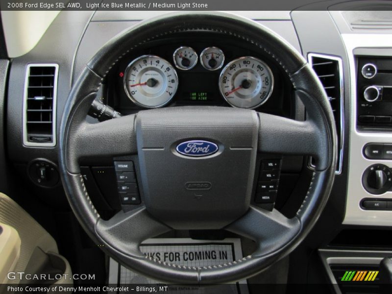 Light Ice Blue Metallic / Medium Light Stone 2008 Ford Edge SEL AWD