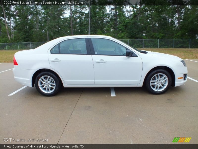 White Suede / Medium Light Stone 2012 Ford Fusion S