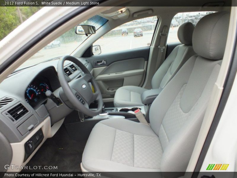White Suede / Medium Light Stone 2012 Ford Fusion S