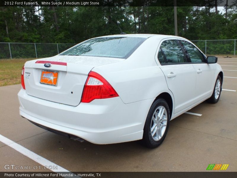 White Suede / Medium Light Stone 2012 Ford Fusion S
