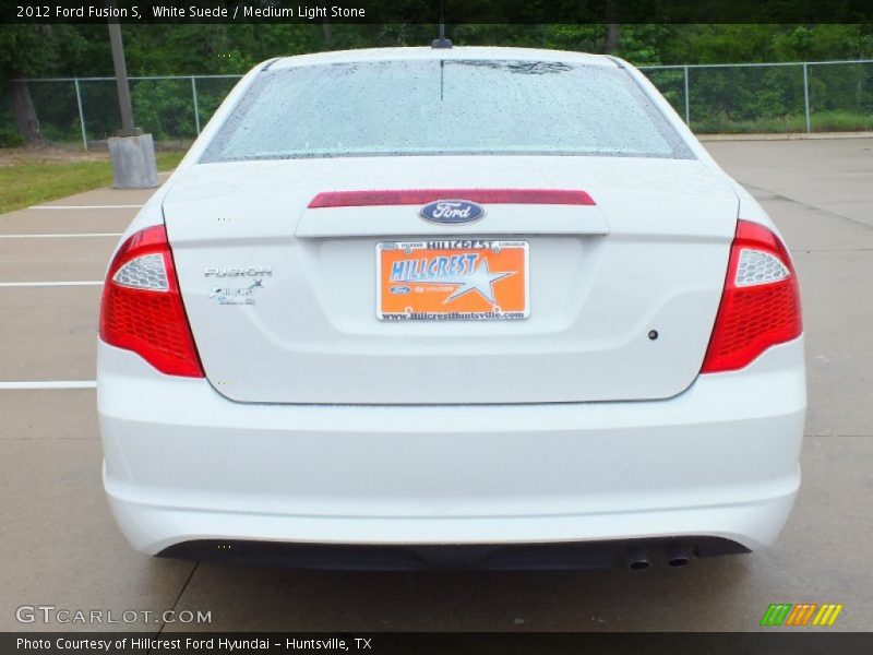 White Suede / Medium Light Stone 2012 Ford Fusion S