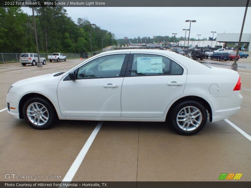 White Suede / Medium Light Stone 2012 Ford Fusion S