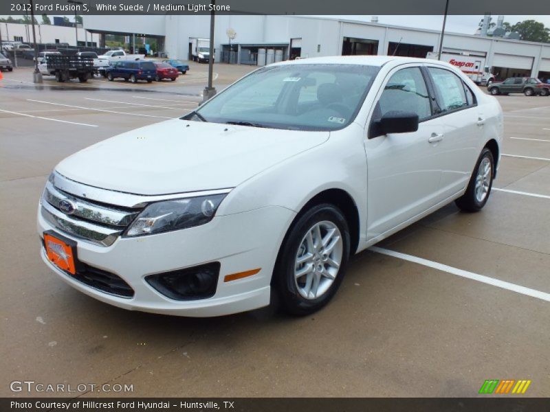 White Suede / Medium Light Stone 2012 Ford Fusion S