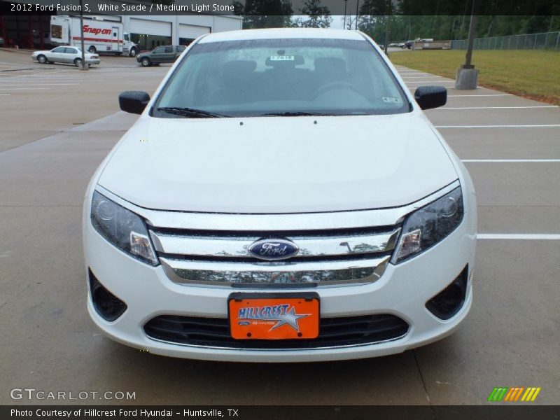 White Suede / Medium Light Stone 2012 Ford Fusion S