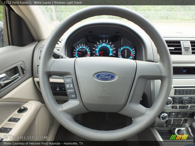 White Suede / Medium Light Stone 2012 Ford Fusion S