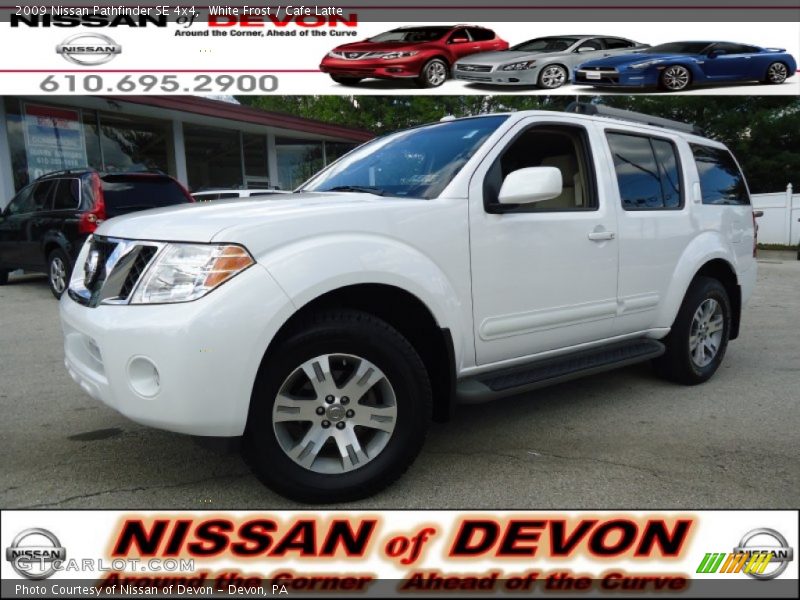 White Frost / Cafe Latte 2009 Nissan Pathfinder SE 4x4