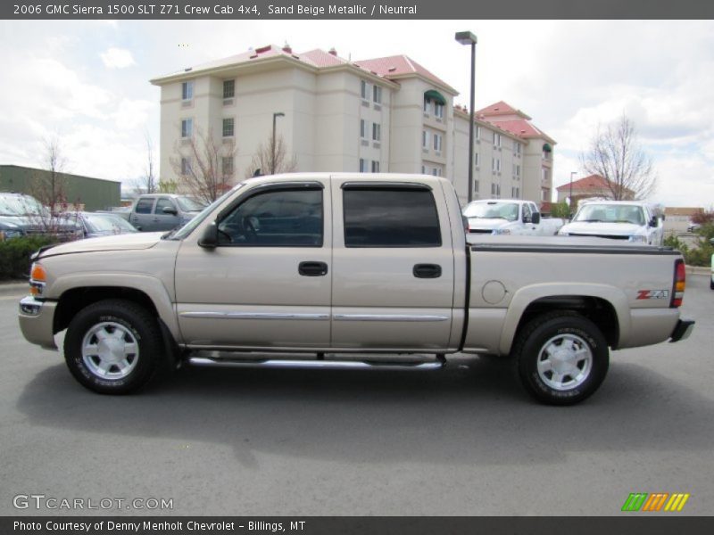 Sand Beige Metallic / Neutral 2006 GMC Sierra 1500 SLT Z71 Crew Cab 4x4