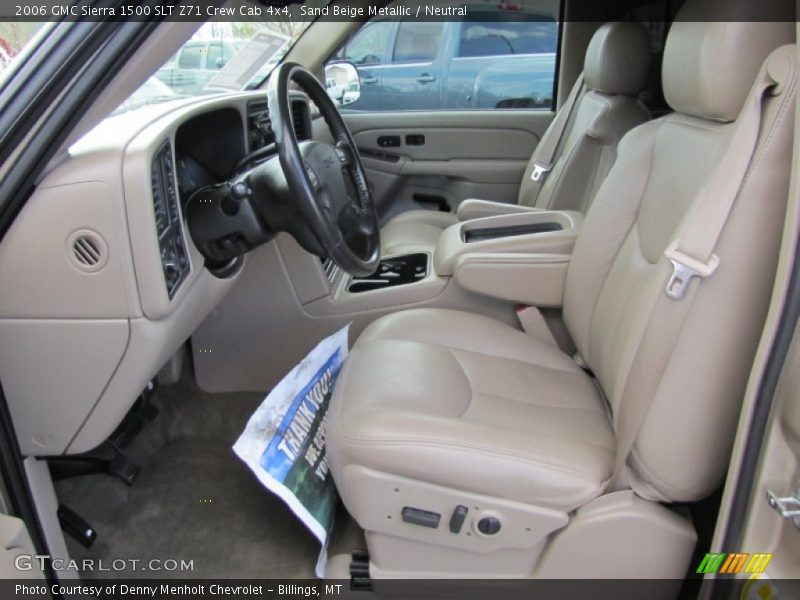 Sand Beige Metallic / Neutral 2006 GMC Sierra 1500 SLT Z71 Crew Cab 4x4