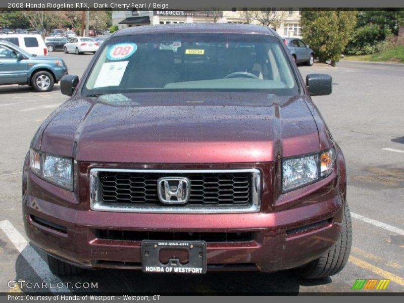 Dark Cherry Pearl / Beige 2008 Honda Ridgeline RTX