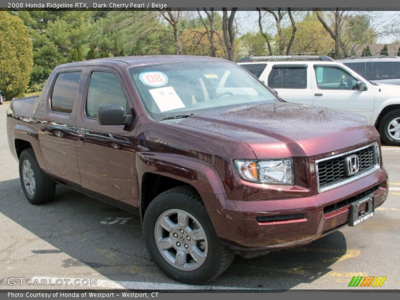 Dark Cherry Pearl / Beige 2008 Honda Ridgeline RTX