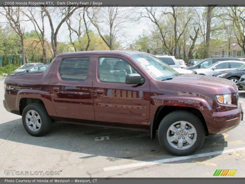 Dark Cherry Pearl / Beige 2008 Honda Ridgeline RTX
