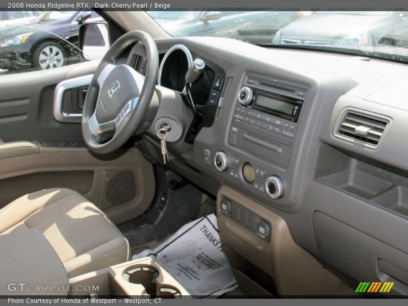 Dark Cherry Pearl / Beige 2008 Honda Ridgeline RTX