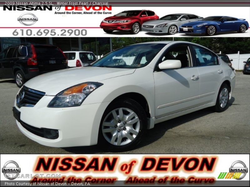 Winter Frost Pearl / Charcoal 2009 Nissan Altima 2.5 SL