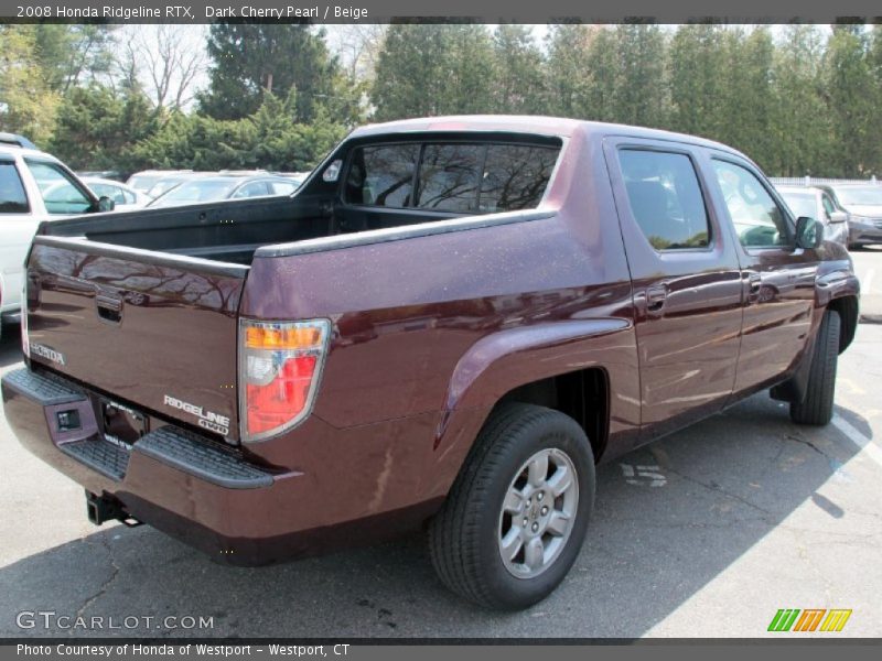 Dark Cherry Pearl / Beige 2008 Honda Ridgeline RTX