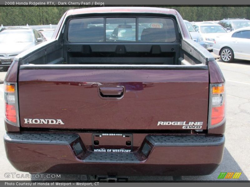 Dark Cherry Pearl / Beige 2008 Honda Ridgeline RTX