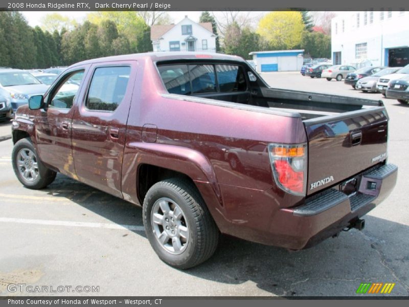 Dark Cherry Pearl / Beige 2008 Honda Ridgeline RTX