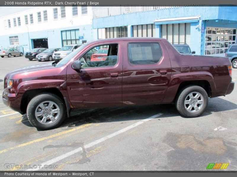Dark Cherry Pearl / Beige 2008 Honda Ridgeline RTX