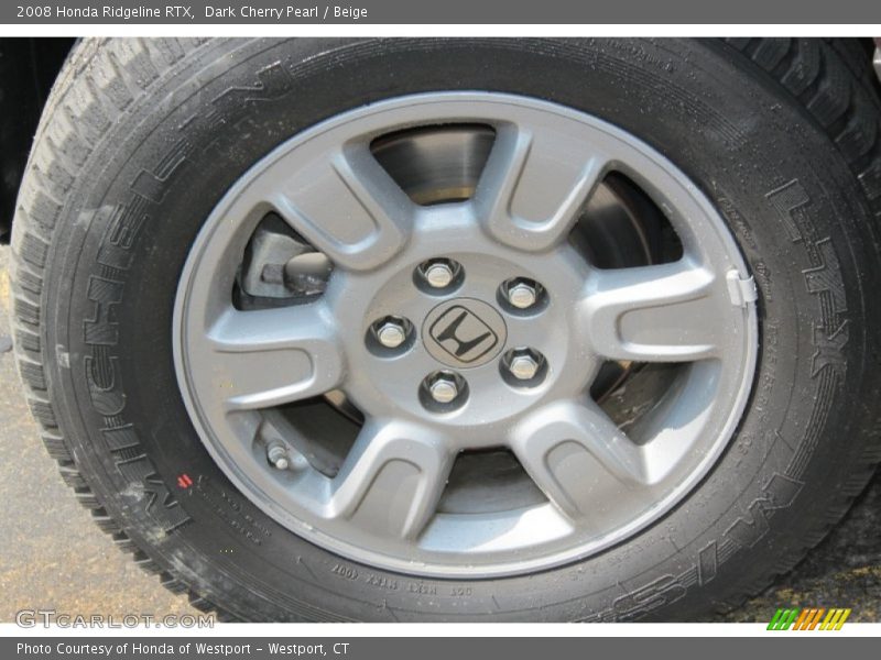Dark Cherry Pearl / Beige 2008 Honda Ridgeline RTX