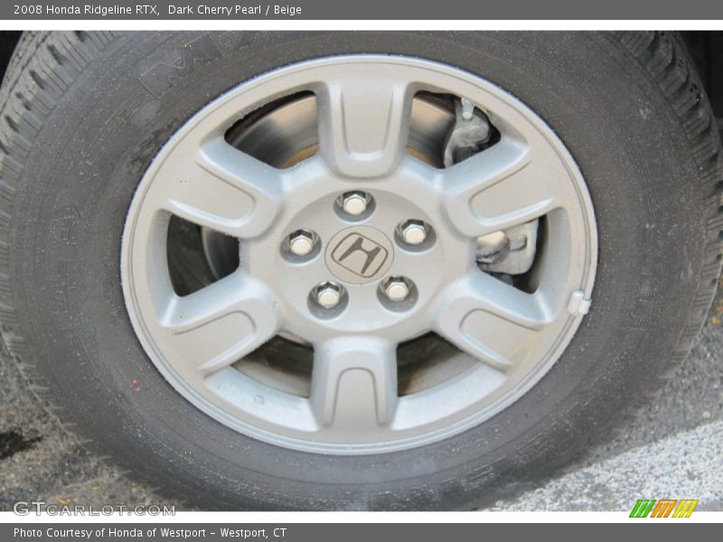 Dark Cherry Pearl / Beige 2008 Honda Ridgeline RTX