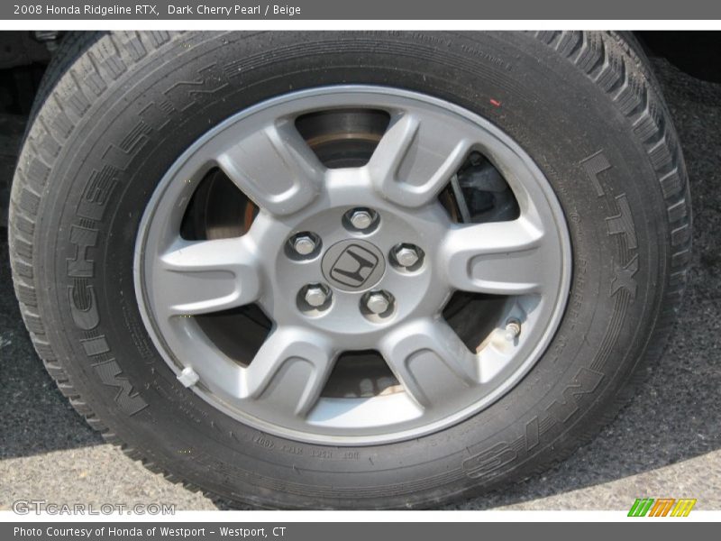 Dark Cherry Pearl / Beige 2008 Honda Ridgeline RTX