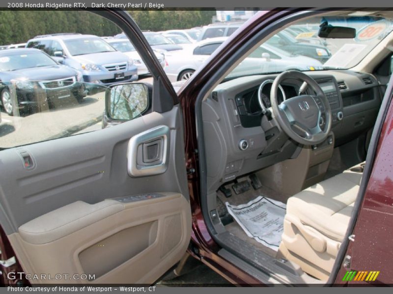 Dark Cherry Pearl / Beige 2008 Honda Ridgeline RTX